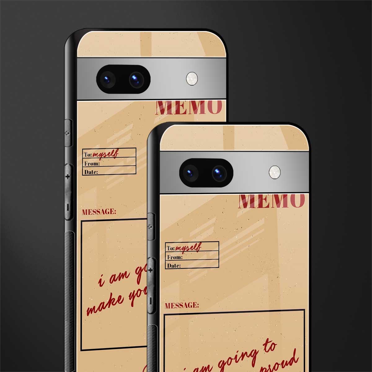 memo back phone cover | glass case for Google Pixel 7A