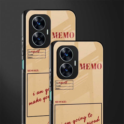 memo back phone cover | glass case for realme c55