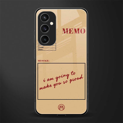 memo back phone cover | glass case for samsung galaxy s23 fe 5g