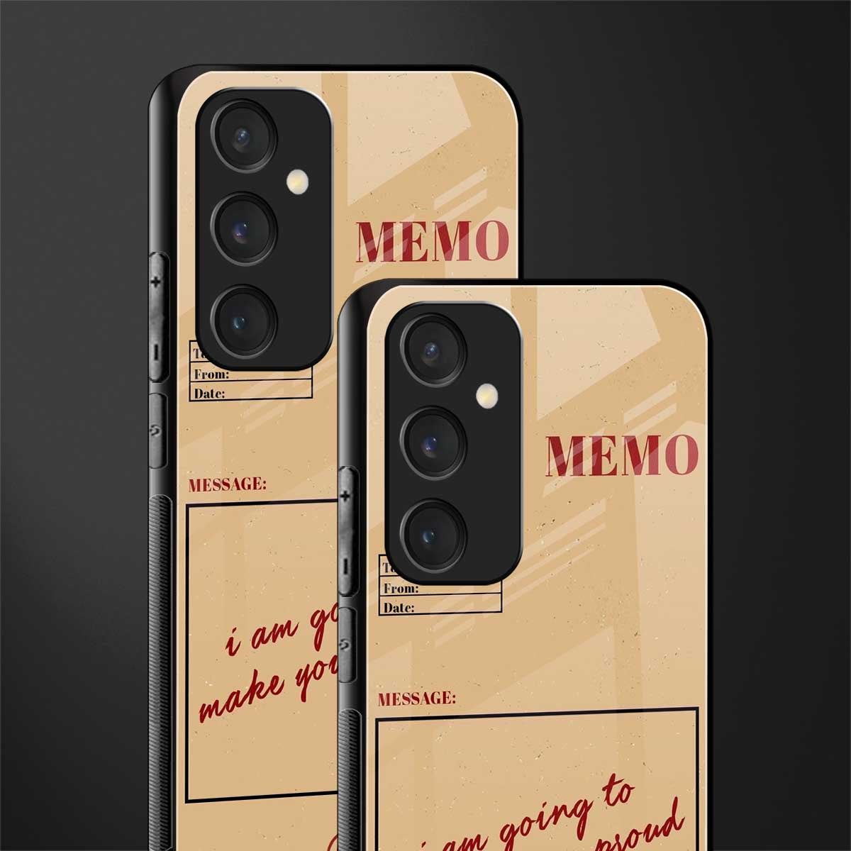 memo back phone cover | glass case for samsung galaxy s23 fe 5g