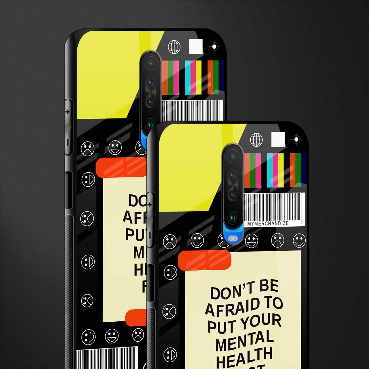 mental health glass case for poco x2 image-2