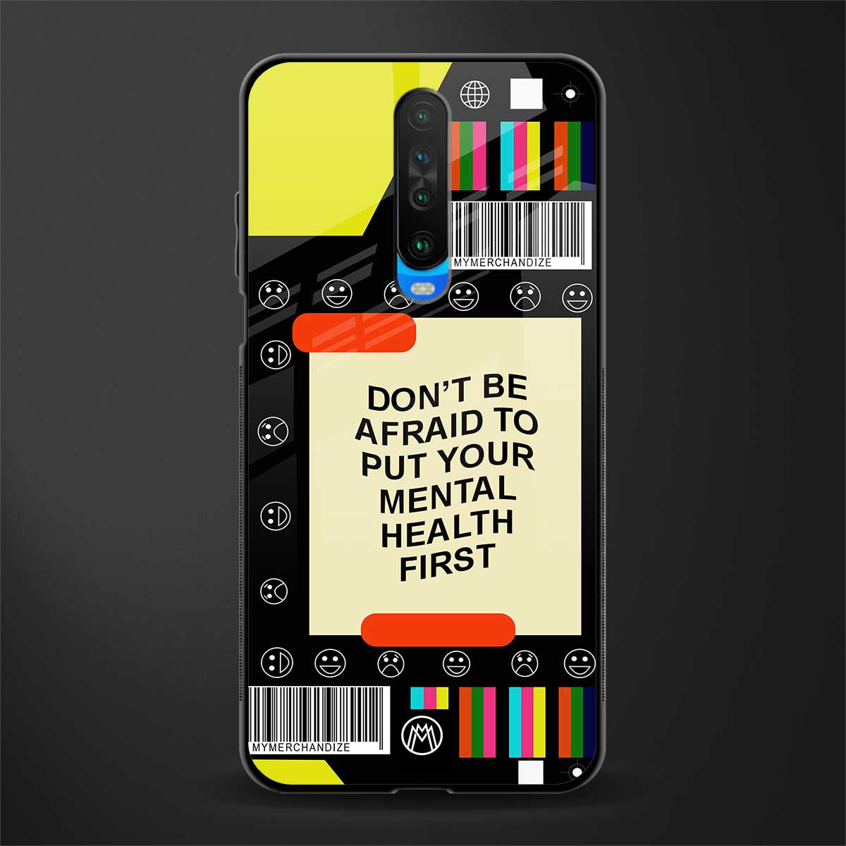 mental health glass case for poco x2 image