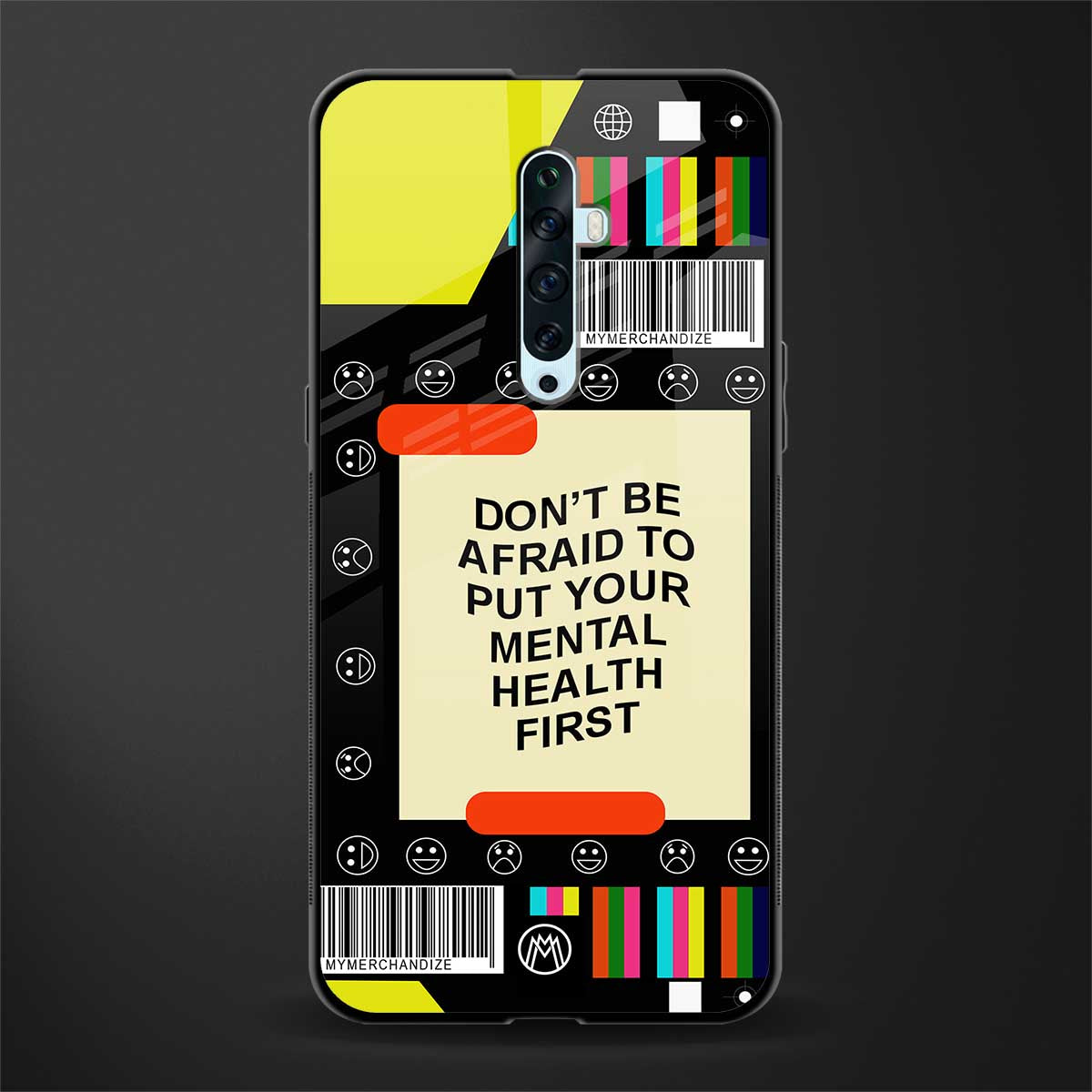 mental health glass case for oppo reno 2f image