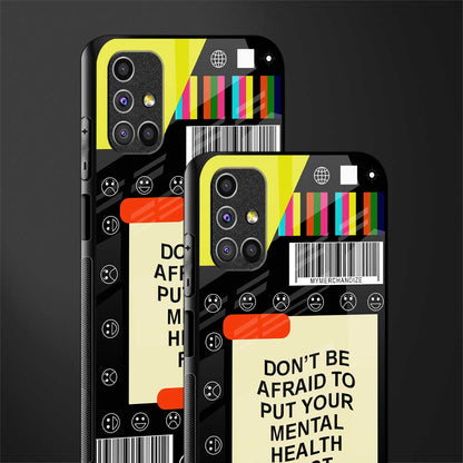 mental health glass case for samsung galaxy m51 image-2