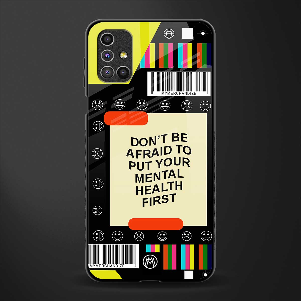 mental health glass case for samsung galaxy m51 image