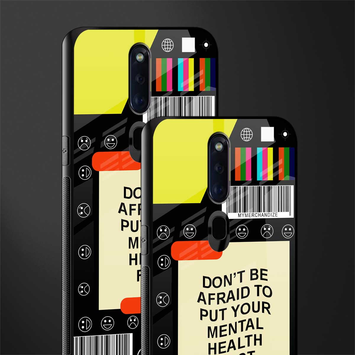 mental health glass case for oppo f11 pro image-2