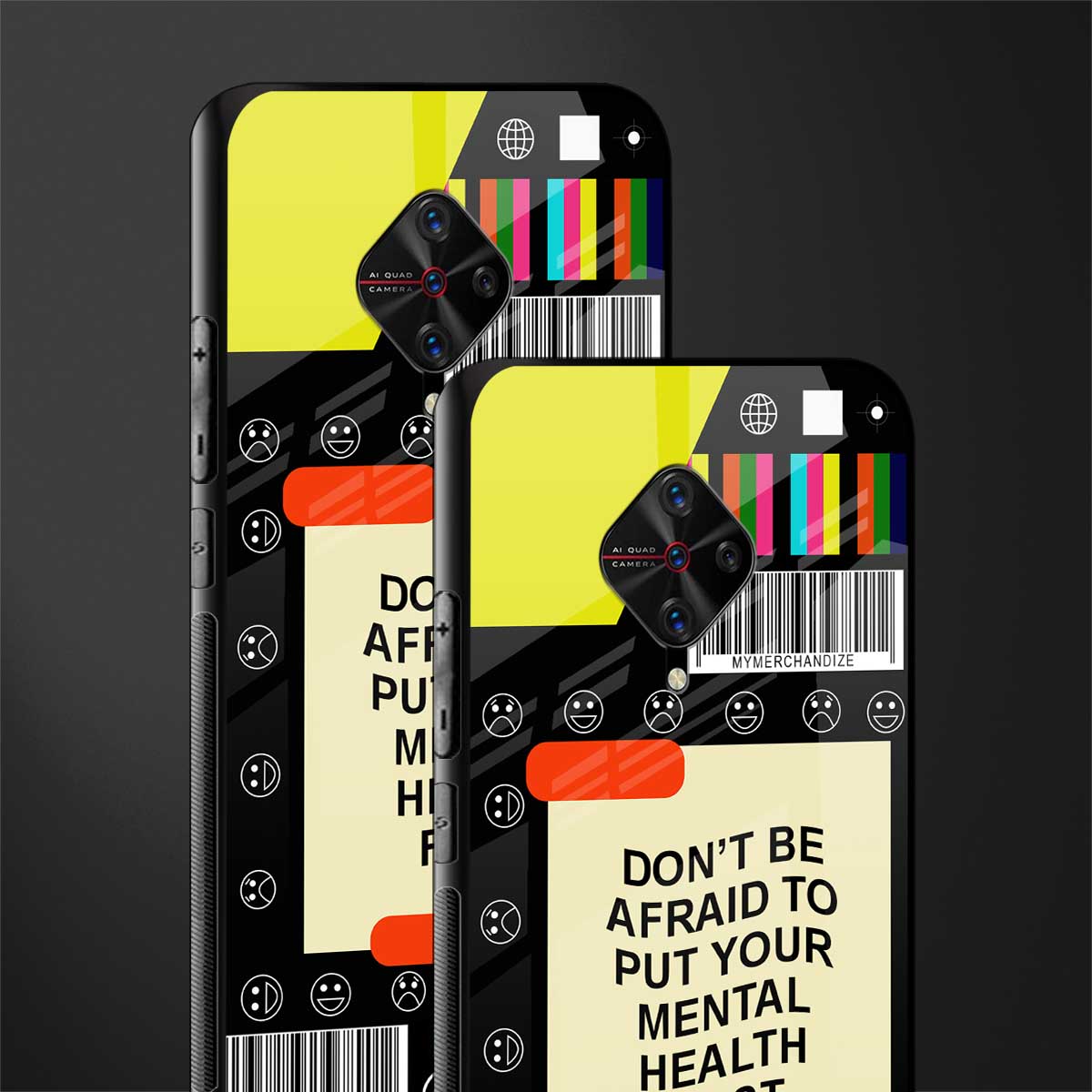 mental health glass case for vivo s1 pro image-2