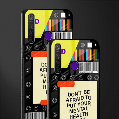 mental health glass case for realme 5 pro image-2