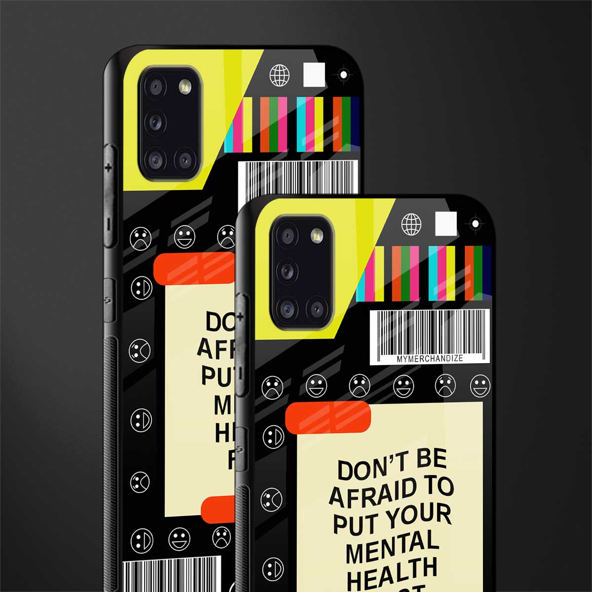 mental health glass case for samsung galaxy a31 image-2