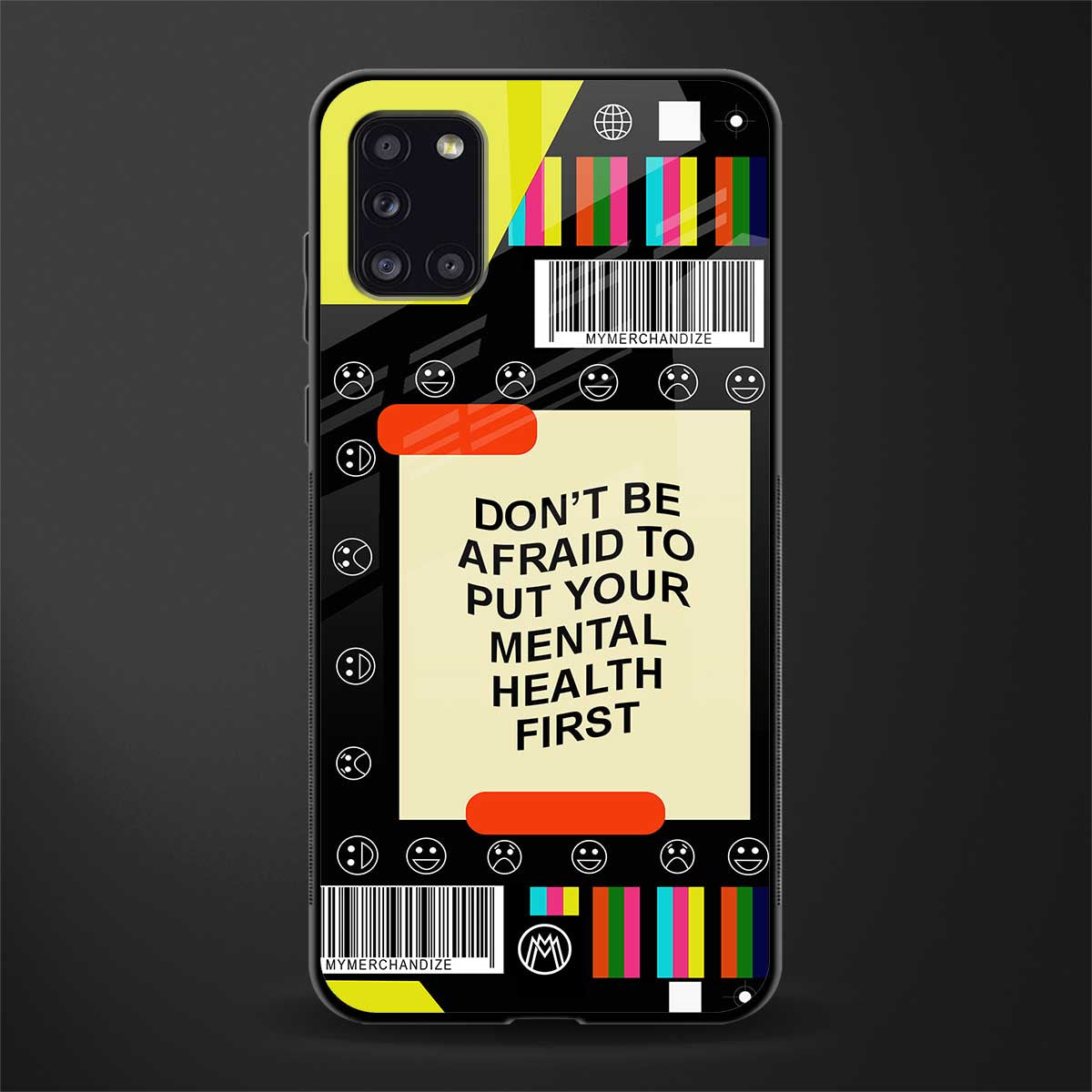 mental health glass case for samsung galaxy a31 image