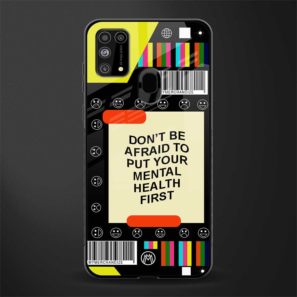 mental health glass case for samsung galaxy m31 image