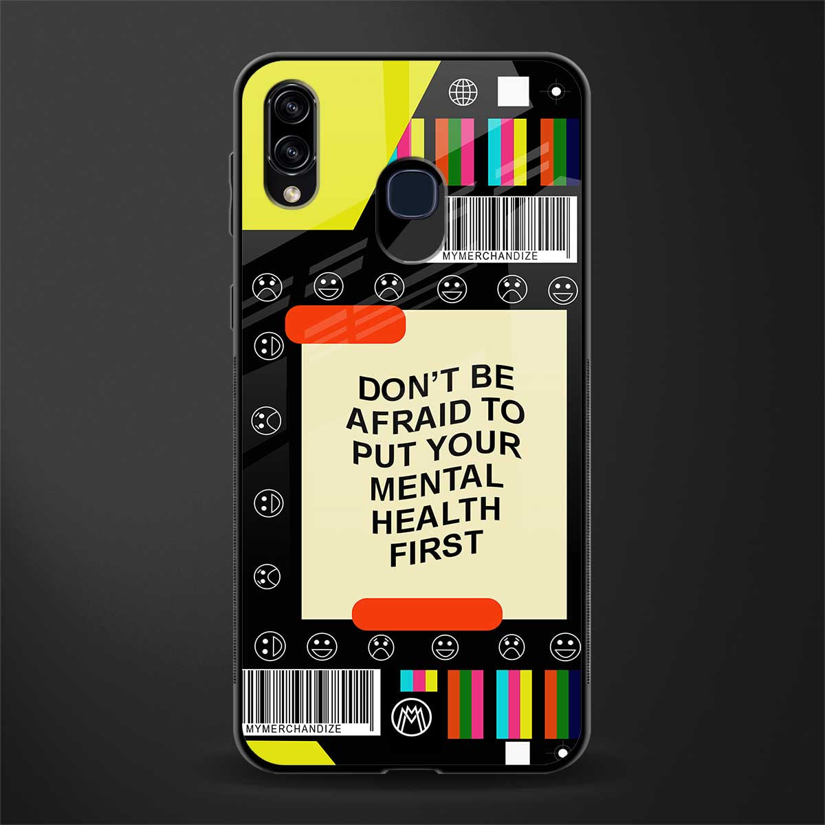 mental health glass case for samsung galaxy a20 image