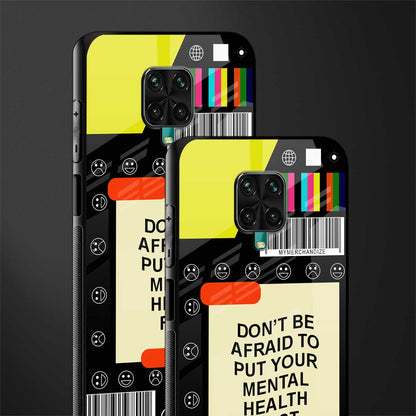 mental health glass case for redmi note 9 pro max image-2