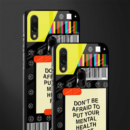 mental health glass case for redmi y3 image-2