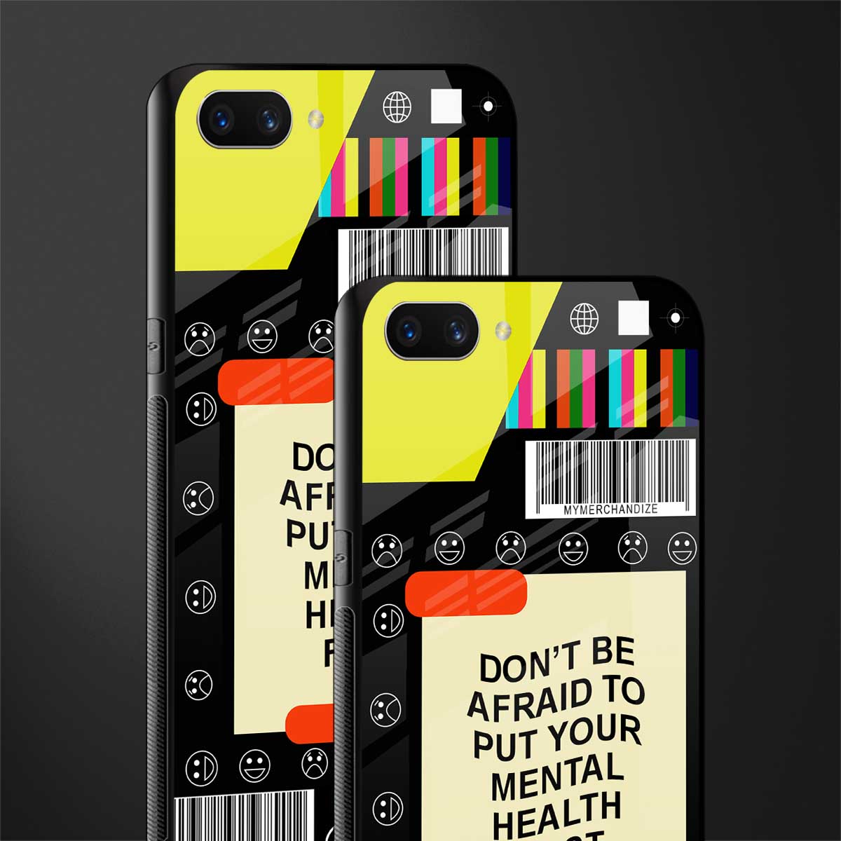 mental health glass case for oppo a3s image-2