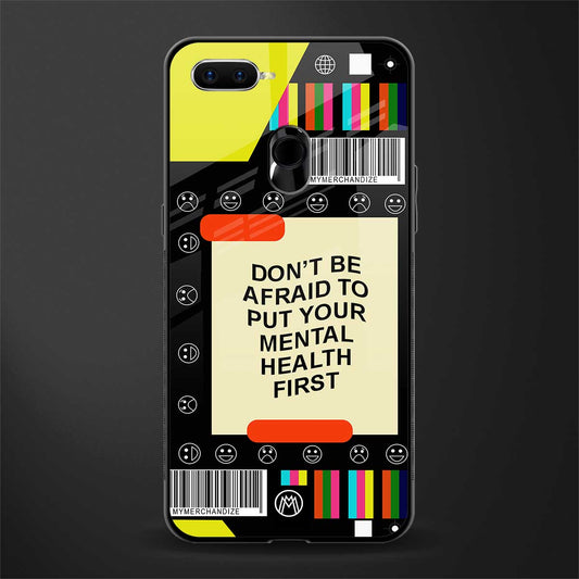 mental health glass case for oppo a7 image