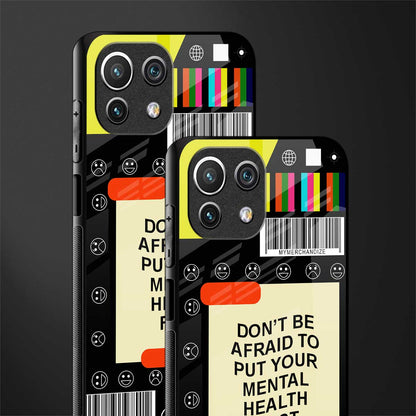 mental health glass case for mi 11 lite image-2