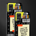 mental health back phone cover | glass case for vivo y73