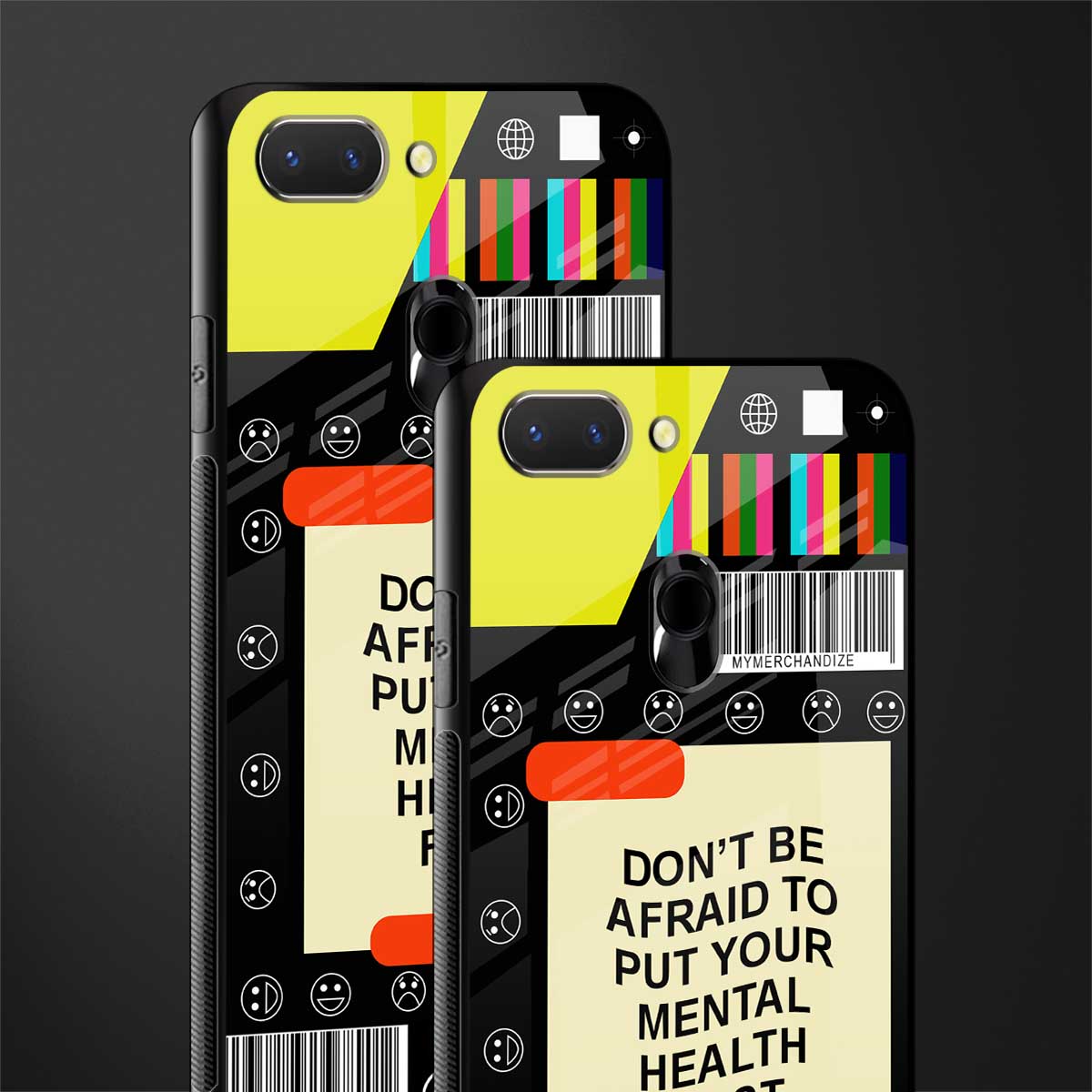 mental health glass case for oppo a5 image-2
