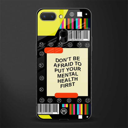 mental health glass case for oppo a5 image