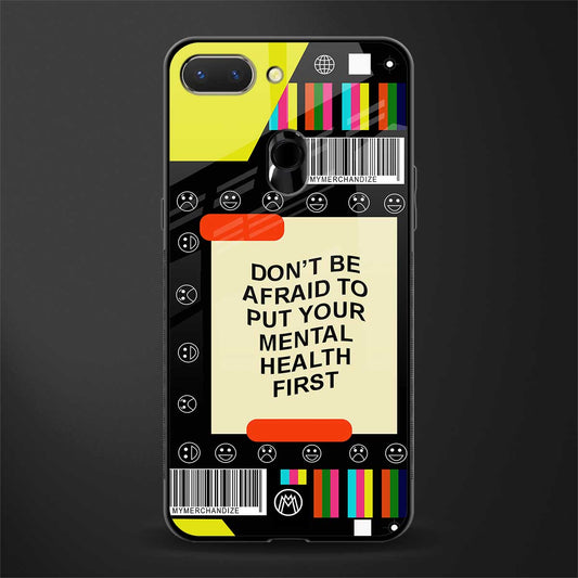 mental health glass case for oppo a5 image