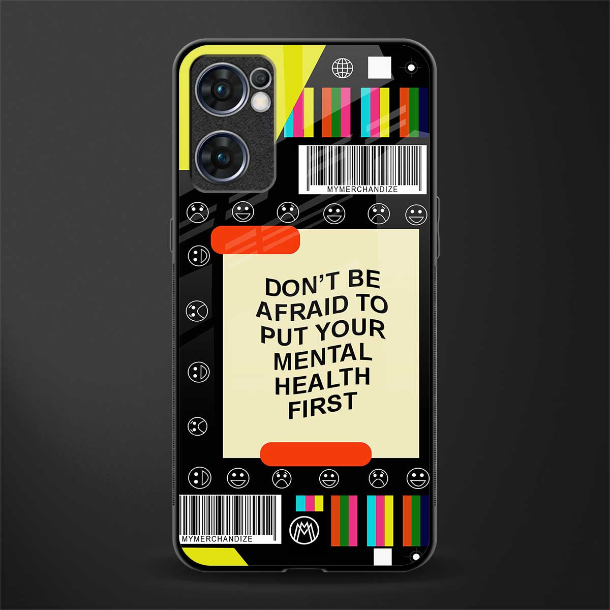 mental health glass case for oppo reno7 5g image