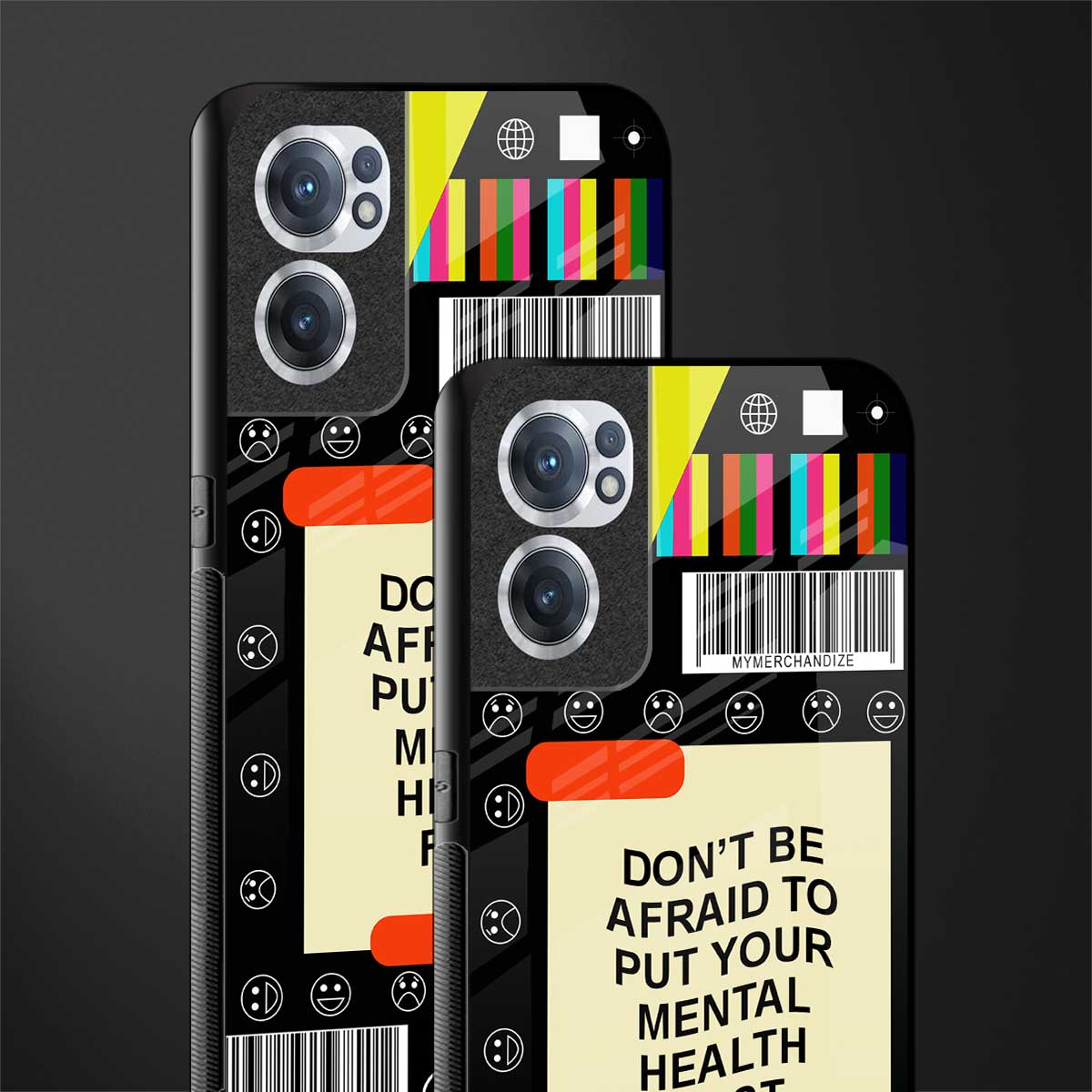 mental health glass case for oneplus nord ce 2 5g image-2