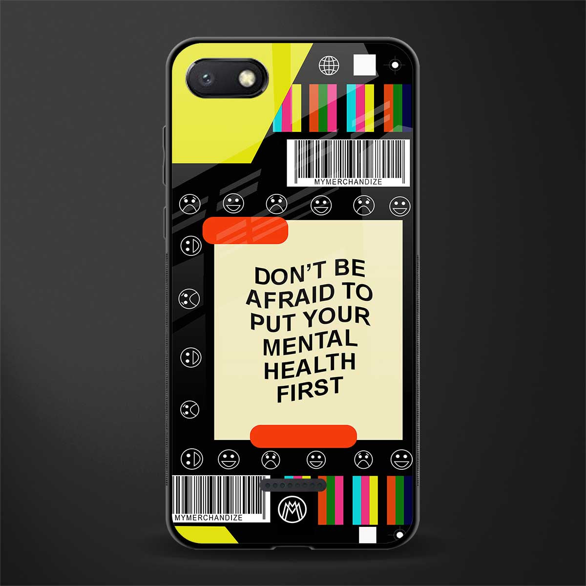 mental health glass case for redmi 6a image