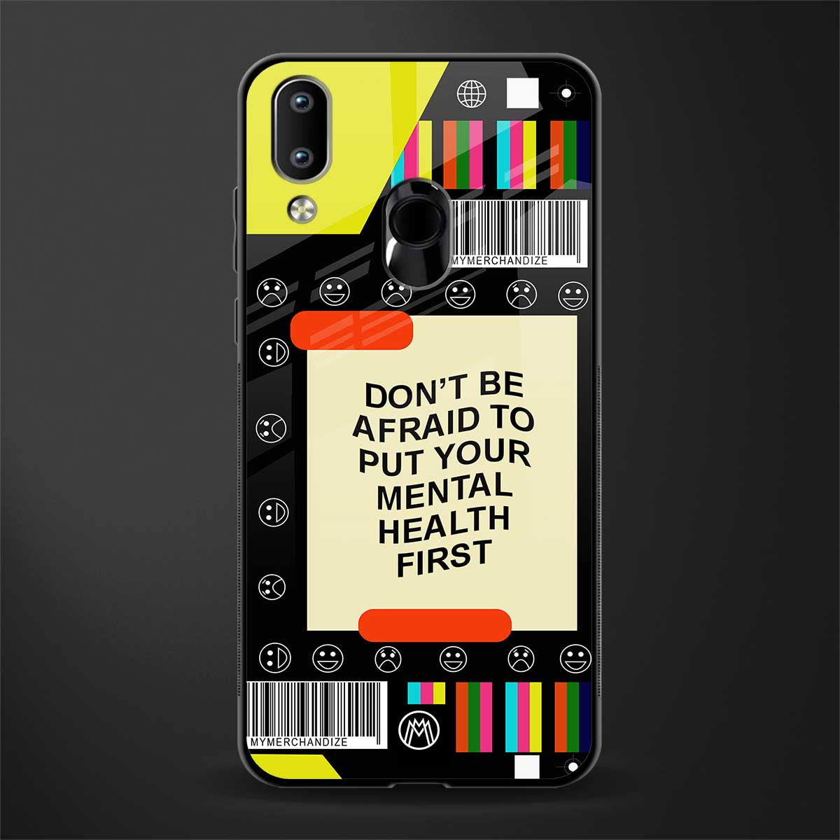 mental health glass case for vivo y95 image