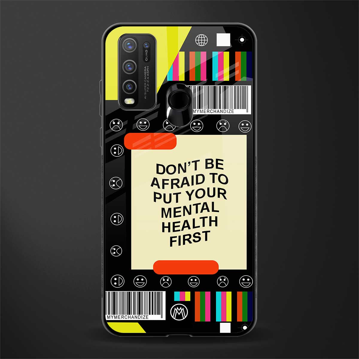 mental health glass case for vivo y50 image