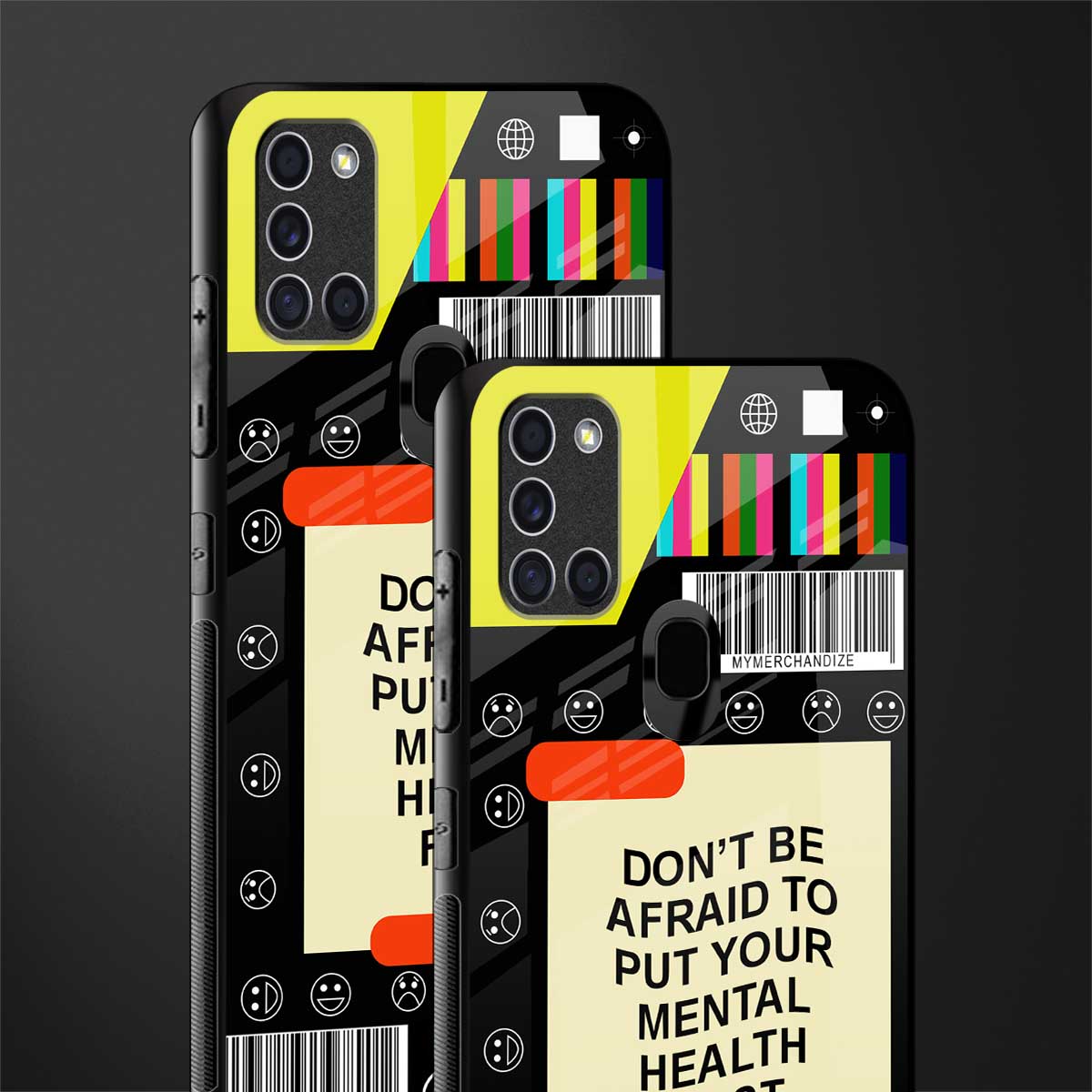 mental health glass case for samsung galaxy a21s image-2