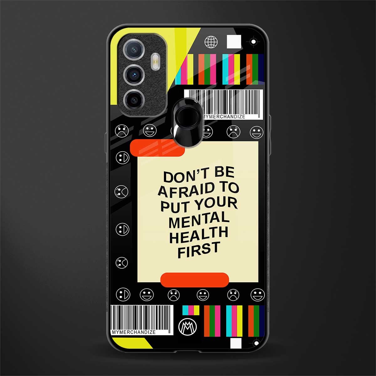 mental health glass case for oppo a53 image