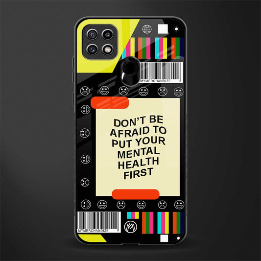 mental health glass case for oppo a15 image