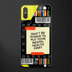 mental health glass case for redmi 9a image