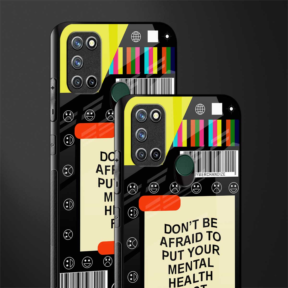 mental health glass case for realme 7i image-2