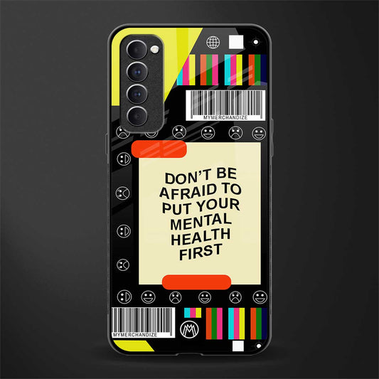 mental health glass case for oppo reno 4 pro image