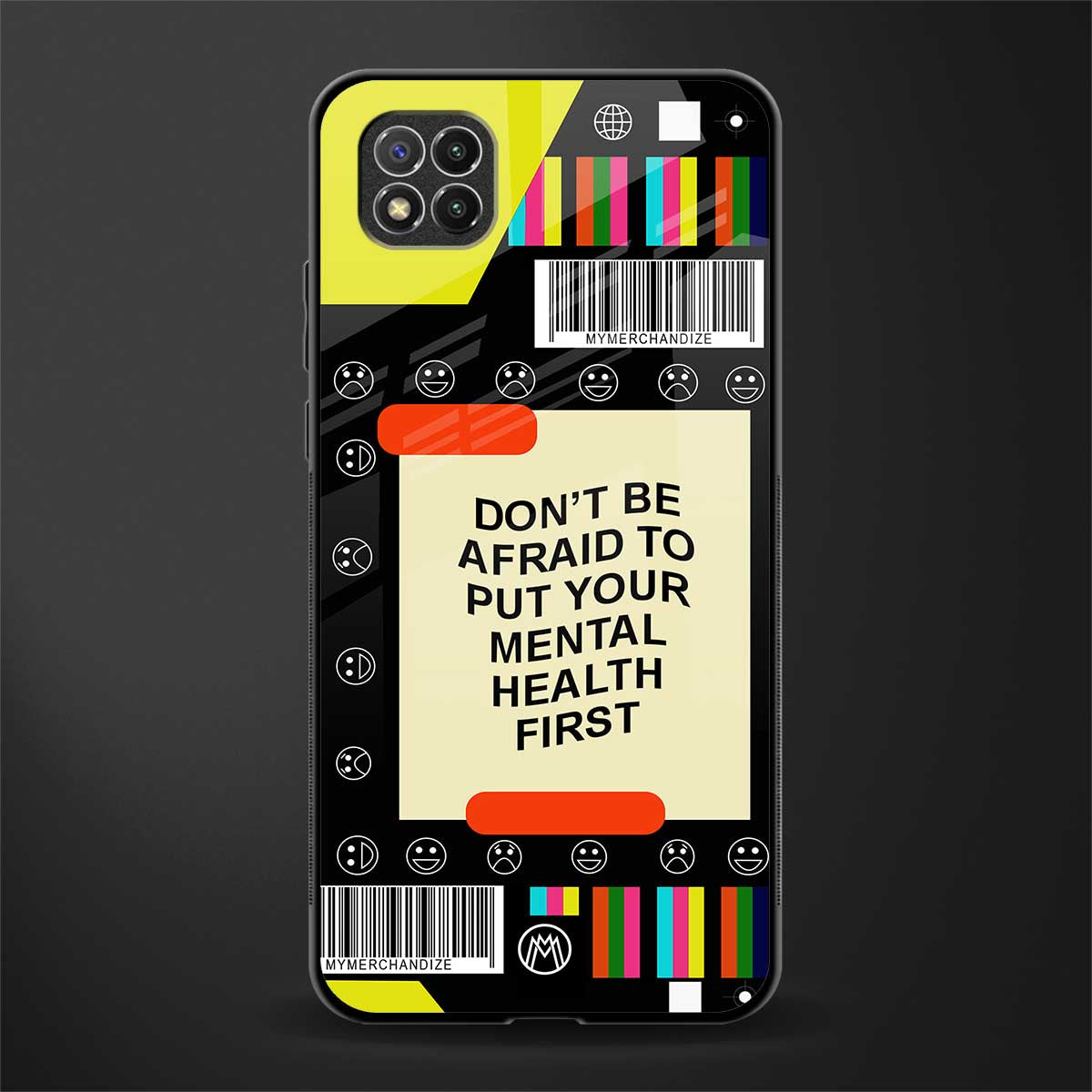 mental health glass case for poco c3 image