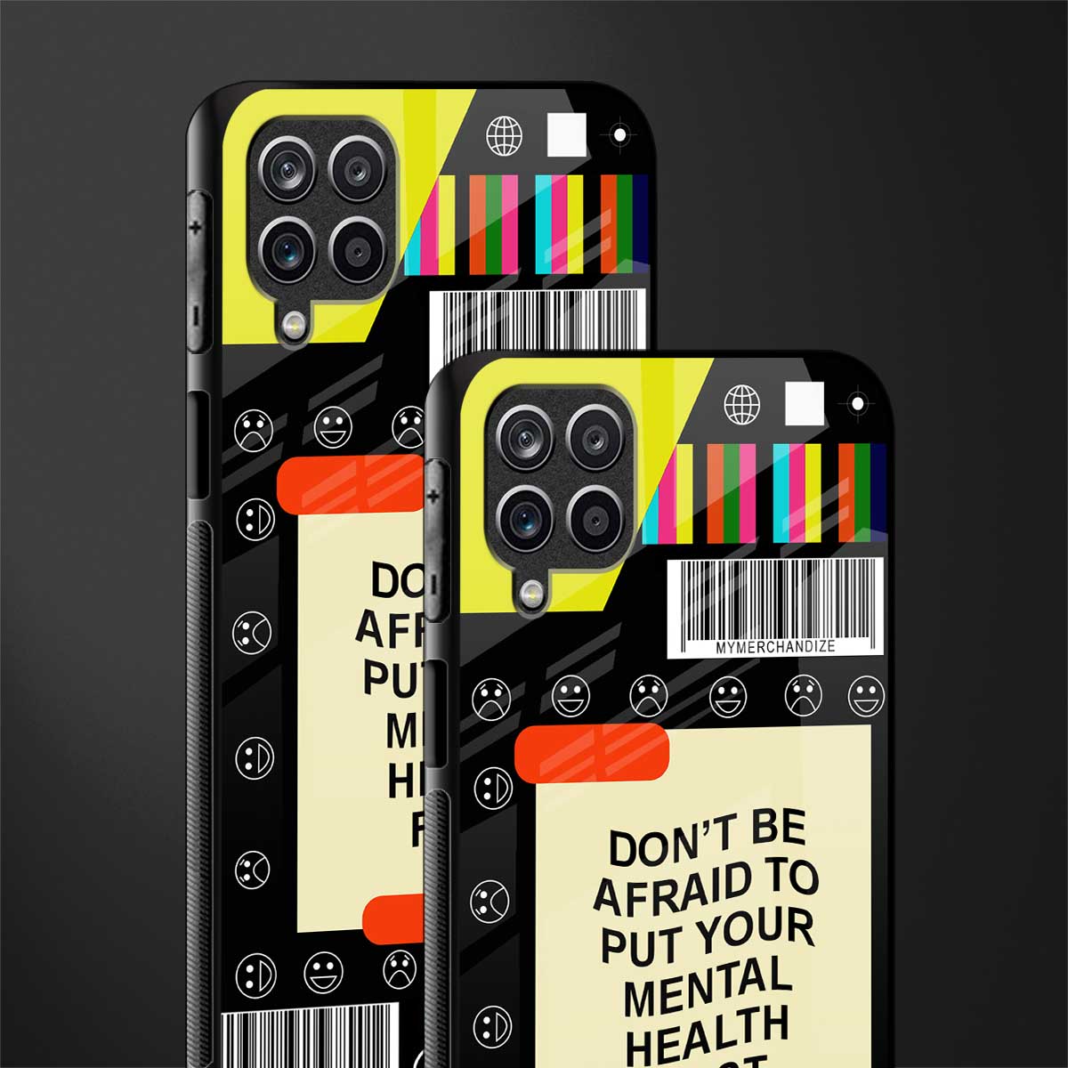 mental health glass case for samsung galaxy a12 image-2