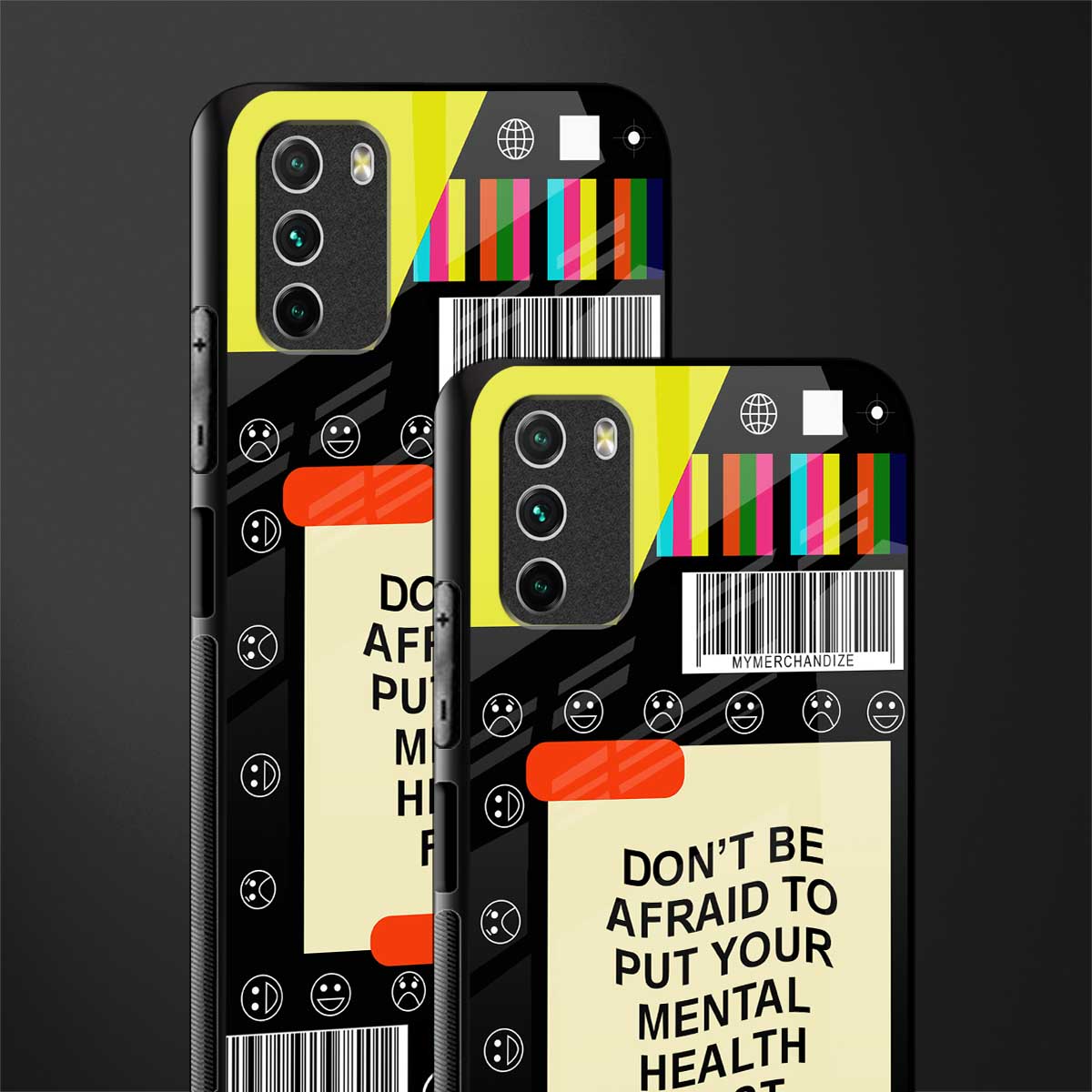 mental health glass case for poco m3 image-2