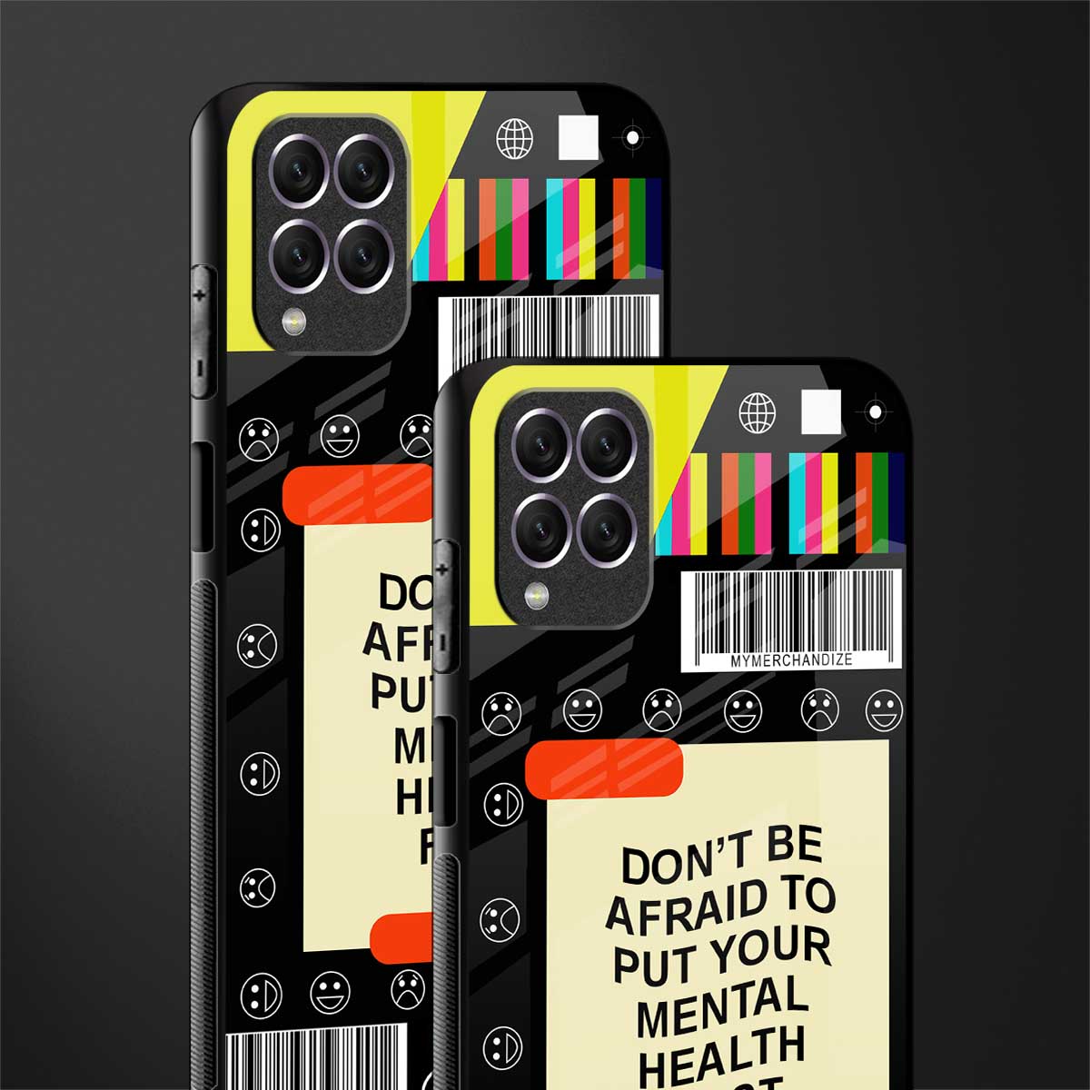 mental health glass case for samsung galaxy f62 image-2