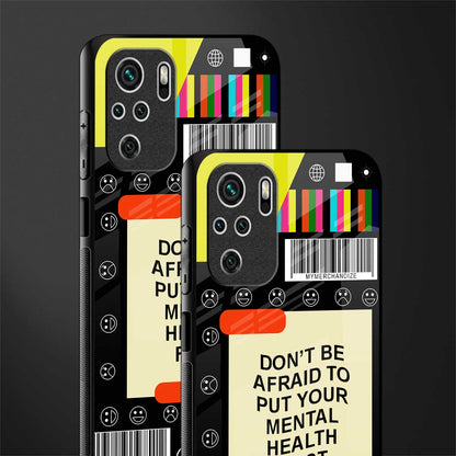 mental health glass case for redmi note 10 image-2