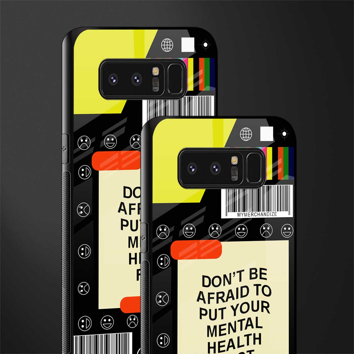 mental health glass case for samsung galaxy note 8 image-2