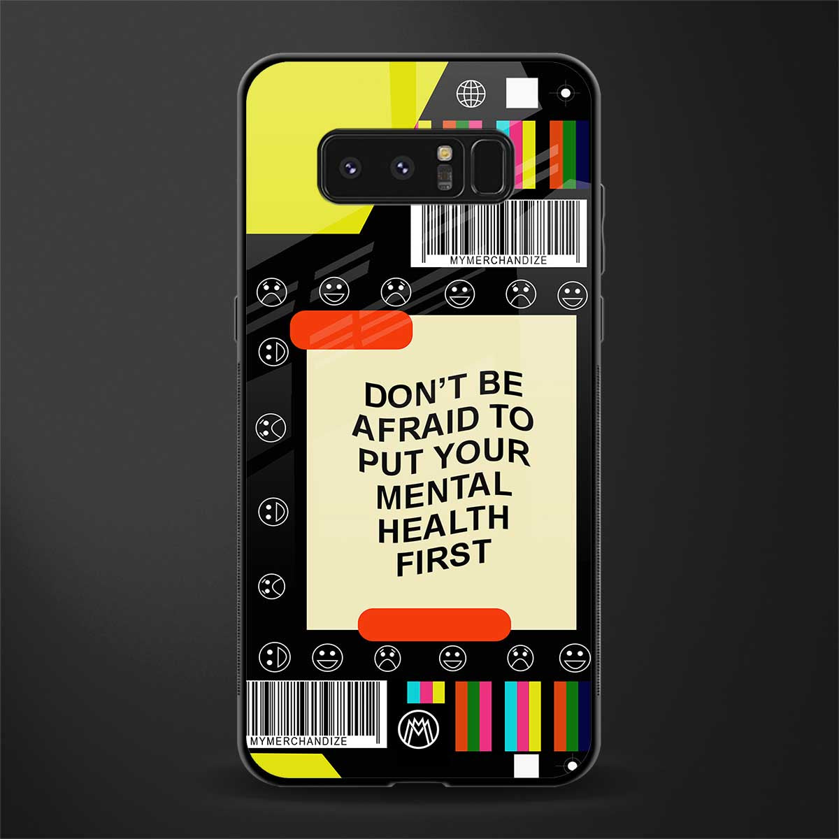 mental health glass case for samsung galaxy note 8 image