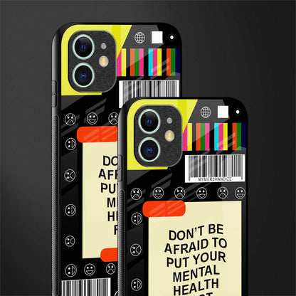 mental health glass case for iphone 12 mini image-2