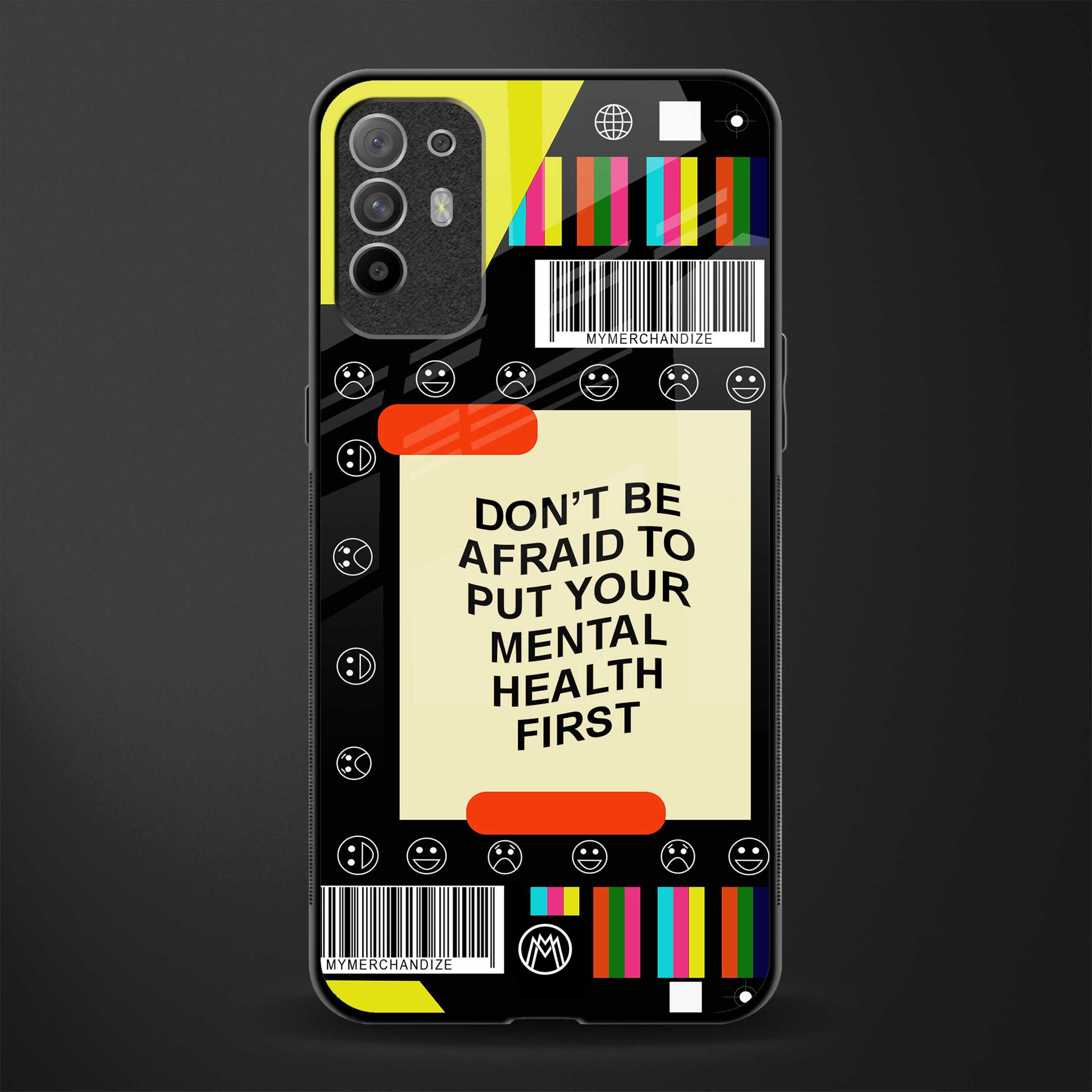 mental health glass case for oppo f19 pro plus image