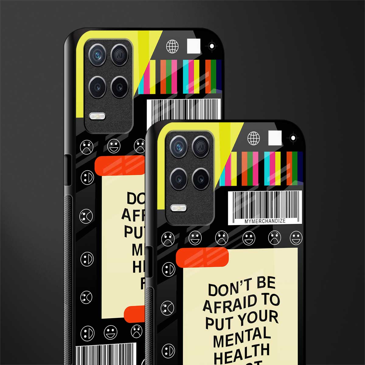 mental health glass case for realme 8 5g image-2