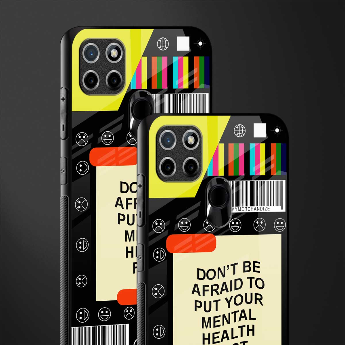 mental health glass case for realme c21 image-2