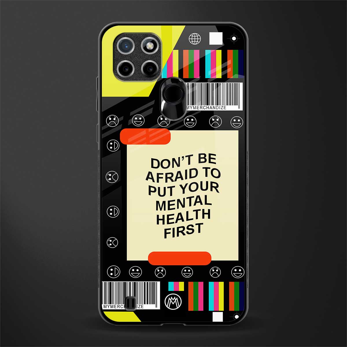mental health glass case for realme c21 image