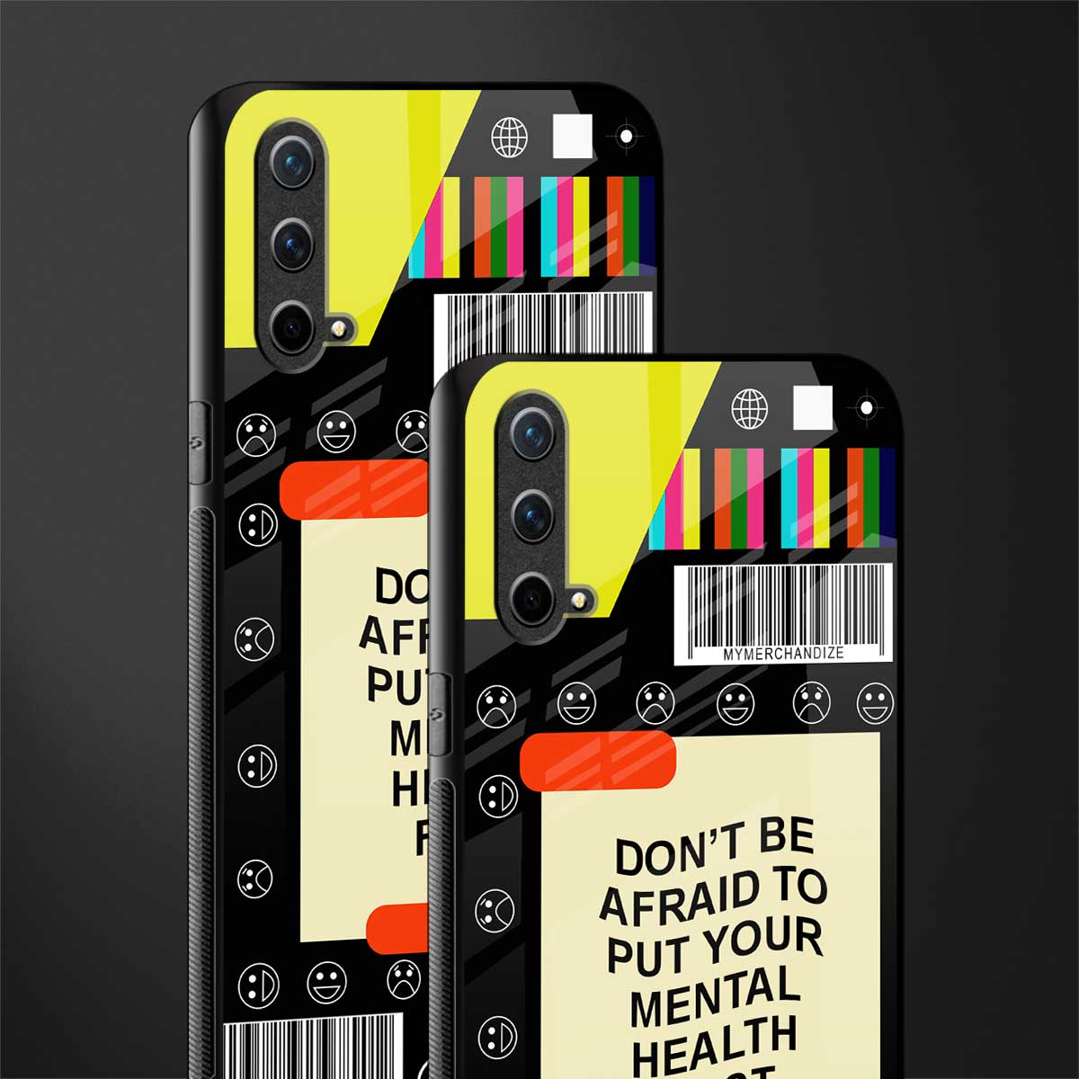 mental health glass case for oneplus nord ce 5g image-2
