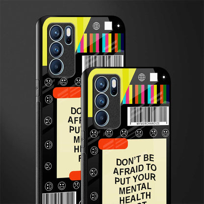 mental health glass case for oppo reno6 pro 5g image-2